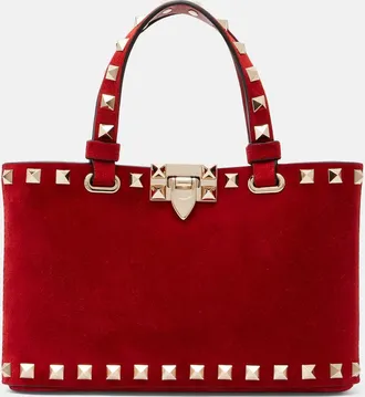 Valentino Garavani Bolso Rockstud Mini de ante
