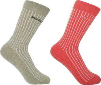 Peper Harow Recycled Ribbed Womens Bundle - Beige & Coral