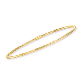 Ross-Simons Italian 14kt Yellow Gold Twisted Bangle Bracelet