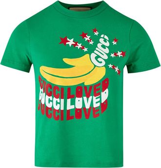 Gucci Womens Green Cotton Logo T-Shirt