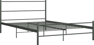 vidaXL Estructura De Cama Sin Colch&oacute;n Metal Gris 120x200 Cm Vidaxl