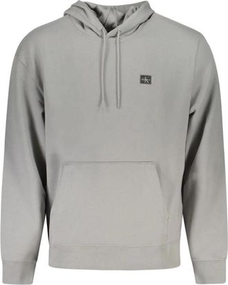 Calvin Klein Grijze Heren Sweater Hoodie - Heren - Hoodies - Grijs - XL - Katoen - Hoodies & sweatvesten