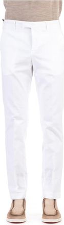 Pantaloni Torino Chinos, male, White, Size: XL Pantalone delav&egrave; micro tramato