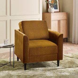 Furniturebox Logan Fabric Armchair in Orange
