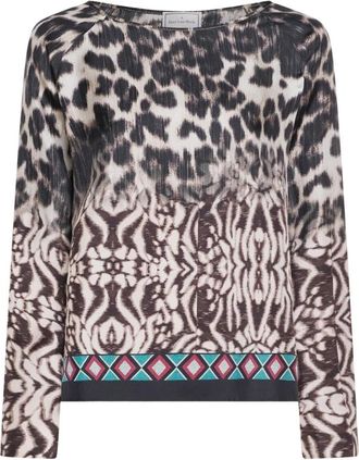 Pierre-Louis Mascia Aloe Longsleeve Shirt Zijde - Dames - Blouses - Bruin - S - Overhemden
