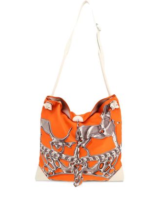 Hermès 2011 Silk City shoulder bag - women - Silk/Leather - One Size - Orange