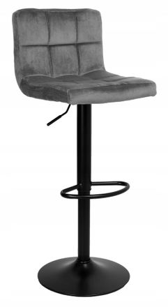 OEM Taburete De Bar Arako De Terciopelo Grafito Negro