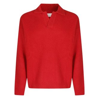 Roberto Collina Polo Casentino Oversize - - Tops - Uomo - Rosso - S