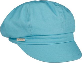 Seeberger Azalee Newsboy Cap Women - Cotton Summer with Peak, Lining Spring-Summer - One Size Light Blue