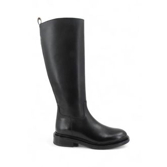 Alviero Martini 1A Classe Gladleren laarzen met 1C tag - Dames - Hoge Laarzen - Zwart - 38 EU - Leer - Schoenen