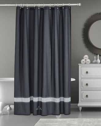 Brooks Brothers Circle In Square Shower Curtain