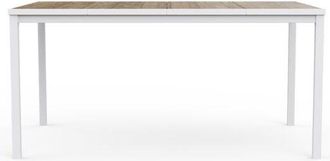 Keter Mesa Keter Porto 160 Efecto Madera Y Estructura Blanca