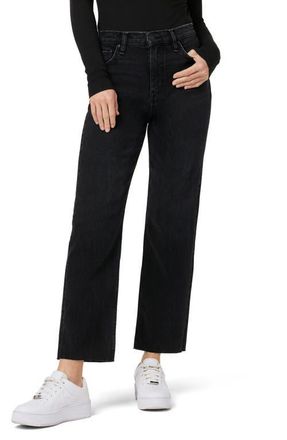 Hudson Remi High Waist Ankle Straight Leg Jeans in Fade To Black at Nordstrom, Size 27