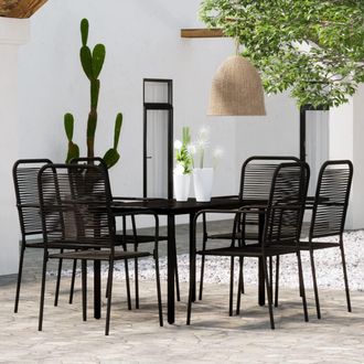 vidaXL Juego De Comedor De Jard&iacute;n 5 Piezas Negro Vidaxl