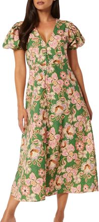 Misa Betty Midi Dress In Kelly Blossoms
