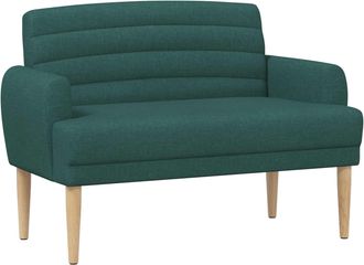 vidaXL Sof&aacute; Amoroso Con Botones Acolchados Verde Oscuro Tela Vidaxl