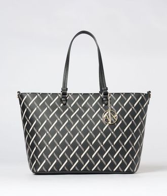 A|X Armani Exchange Borsa in pelle sintetica con logo stampato all over