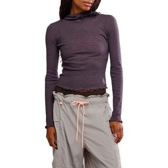 Free People FP Movement Breathe Easy Cotton Blend Hoodie in Chocolate at Nordstrom, Size X-Small