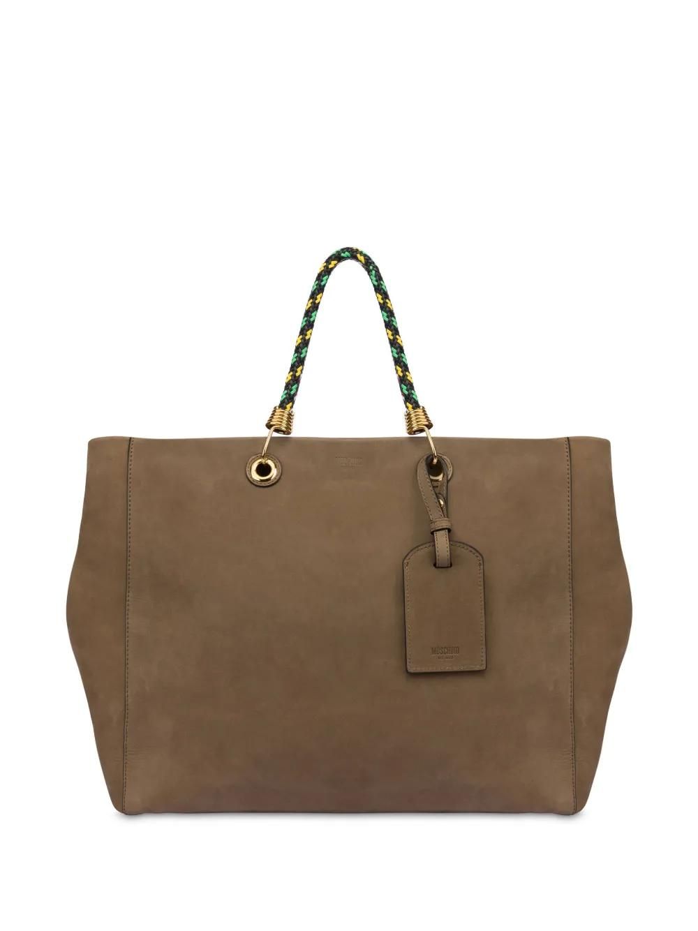 トートバッグ MOSCHINO Women Bags MC4226PP0M 251MROF0 801 Green Moschino Tie Me bag in suede Small | Moschino