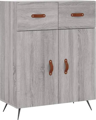 vidaXL Vidaxl - Aparador De Madera De Ingenier&iacute;a Gris Sonoma 69,5x34x90 Cm
