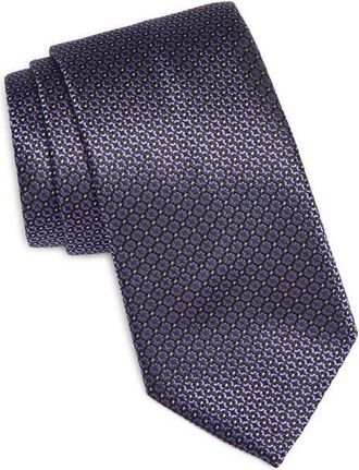 Canali Geometric Silk Tie in Blue at Nordstrom