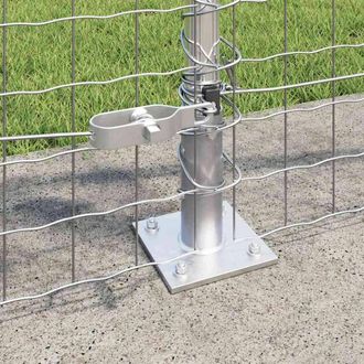 Berkfield Home Modern Fence Posts Set of 52 Galvanised steel 3.2 x 3.2 x 90 cm Tough in Silver