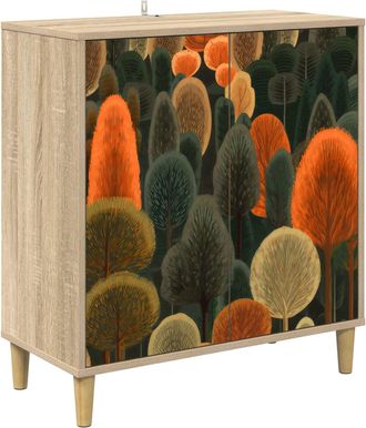 vidaXL Aparador Zaandam Sonoma 69 X 33 X 75 Cm Madera De Ingenier&iacute;a Vidaxl