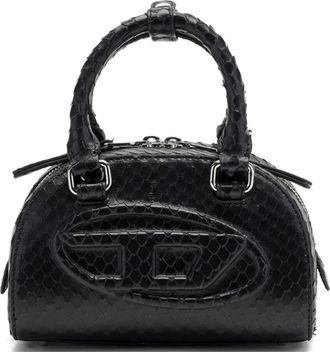 Diesel 1DR Dome Crossbody Bag - Dames - Handtassen - Zwart - ONE Size - Leer - Tassen