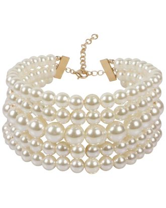 Liv Oliver 18K Plated 10Mm - 12Mmmm Pearl Necklace