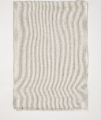 Brunello Cucinelli Sciarpa in lino a righe