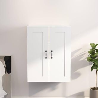 Berkfield Home Hanging Wall Cabinet White 69.5x32.5x90 cm