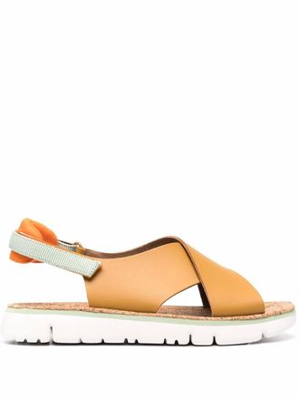 Camper Oruga slingback leather sandals - Brown