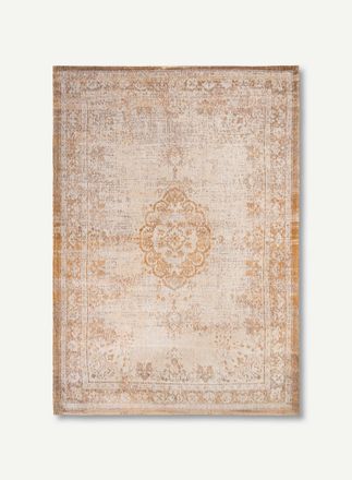 Louis De Poortere Dise&ntilde;o Medall&oacute;n - Alfombra Medall&oacute;n Mundo Desvanecido - Hecha En B&eacute;lgica - Acabado A Mano - Antideslizante Natural - 100% Algod&oacute;n - Salm&oacute;n - 170 X 240