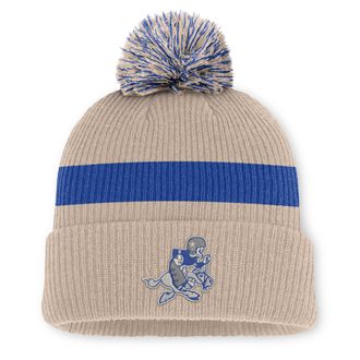 Nike Dallas Cowboys Rewind Peak Nike Mens NFL Cuffed Pom Beanie in Brown | NF160INRV6Z-M17