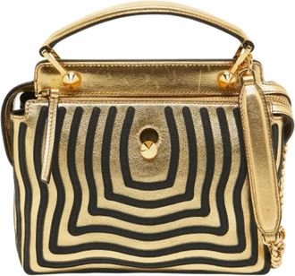 Fendi Tweedehands leren handtassen - Dames - Vintage Handtas - Geel - ONE Size - Tweed - Vintage
