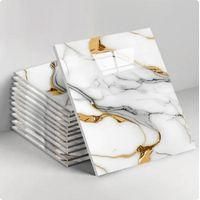 OEM (10 Piezas, 30&times;30 Cm, Q024) Adhesivos De Pared Autoadhesivos Para Azulejos, Textura M&aacute;rmol, Decoraci&oacute;n De Paredes, Material Pet, Aptos Para Cocinas, B