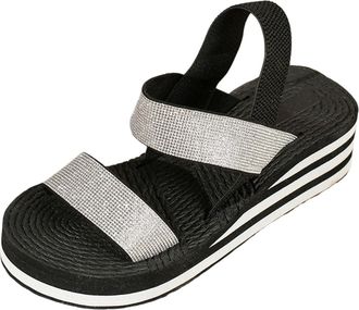 Generic Womens Summer Outdoor Thick Soled Roman Foreign Trade Sandals Fashionable Footwear For Walking And Travel Comfort (White, 5.5)