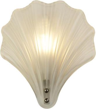 Searchlight Dimmbare Design Wand- und Badlampe Shell Weiss/Silber