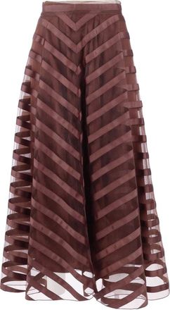 P.A.R.O.S.H. Midi Skirts, female, Brown, Size: S D621545 Nuance26 Midi Skirt