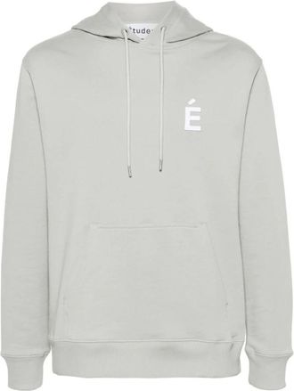 &Eacute;tudes Studio Organische Katoen Logo Patch Hoodie - Heren - Hoodies - Grijs - L - Katoen - Hoodies & sweatvesten
