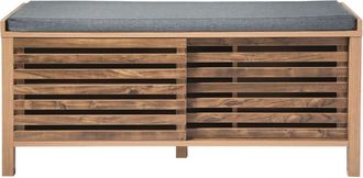 Calicosy Banco de zapatos 2 puertas correderas L112 cm - Efecto Madera oscura