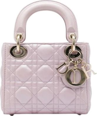 Dior Pre-owned Mini Lady Dior - Dames - Vintage Handtas - Roze - ONE Size - Leer - Vintage
