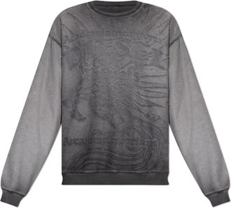 Diesel S-Aron-Raw Sweatshirt - Heren - Sweatshirts - Grijs - S - Katoen - Hoodies & sweatvesten