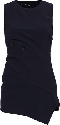 Proenza Schouler twisted-detail sleeveless blouse - women - Triacetate/Polyester - 6 - Blue