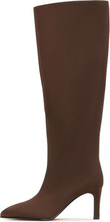 Cesare Gaspari Heeled Boots - Dames - Laarzen met Hak - Bruin - 37 EU - Su&egrave;de - Schoenen