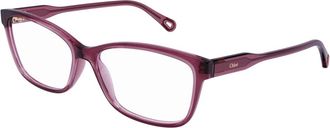 Chlo&eacute; Rechthoekige Bril - unisex - Brillen - Paars - 51 MM - Accessoires