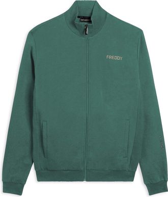 Freddy Felpa con zip e inserti rigati laterali