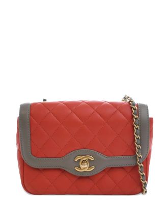 Chanel 2016-2017 Mini Quilted Lambskin Two Tone Day Flap crossbody bag - Grijs