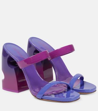 Off-white Shade Meteor patent leather sandals