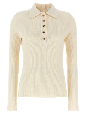 Courr&egrave;ges Womens Multi-Buttons Sweater